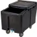 Cambro ICS175L110 - Ice Caddy, Black, 175 Lbs. Cap., Short, 2 Fixed, 2 Swivel, 1 with Brake