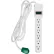 GoGreen Power Surge Protected Power Strip, 6 Outlets, 15A, 160 Joules, 6' Cord