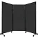 Portable Acoustical Partition Panel, AWRD 70"x8'4" Fabric, With Casters, Black