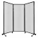 Portable Acoustical Partition Panel, AWRD 80"x8'4" With Casters, Clear