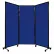 Portable Acoustical Partition Panel, AWRD  80"x8'4" Fabric, With Casters, Royal Blue