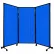 Portable Acoustical Partition Panel, AWRD 70"x8'4" With Casters, Blue