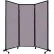 Portable Acoustical Partition Panel, AWRD 88"x8'4" Fabric, With Casters, Cloud Gray