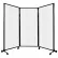 Portable Acoustical Partition Panel, AWRD  70"x8'4" With Casters, Opal