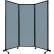 Portable Acoustical Partition Panel, AWRD  88"x8'4" Fabric, With Casters, Powder Blue