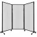 Portable Acoustical Partition Panel, AWRD 70"x8'4" With Casters, Clear