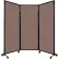 Portable Acoustical Partition Panel, AWRD  80"x8'4" Fabric, With Casters, Latte