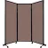 Portable Acoustical Partition Panel, AWRD  88"x8'4" Fabric, With Casters, Latte