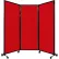 Portable Acoustical Partition Panel, AWRD 80"x8'4" Fabric, With Casters, Red
