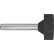 Century Drill 75210 Mounted Grinding Point 1" Dia. 1/4" Shank Size W217 Aluminum Oxide