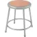 Interion® 18"H Steel Work Stool with Hardboard Seat - Backless - Gray - Pack of 2