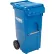 Global Industrial™ Mobile Trash Container, 35 Gallon Blue