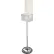 Large White Lottery Box on Pedestal Floor Stand w/ Pocket, Lock & Keys 9"W x 6-1/4"D x 52-3/4"H