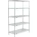 Nexel® 5 Shelf, Poly-Z-Brite® Wire Shelving Unit, Starter, 24"W x 18"D x 63"H