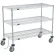 Nexel®, 3 Shelf, Shelf Cart, Chrome, 48"W x 21"D x 40"H, Poly Casters,4 Swivel, 2 Brake