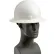 Honeywell Fibre-Metal® Full Brim Hard Hat, Ratchet Suspension, White, HDPE, E1 Series