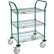 Nexel®, 3 Shelf, Utility Cart, Poly-Green,24"W x 18"D x 39"H, Poly Casters,4 Swivel, 2 Brake