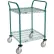 Nexel®, 2 Shelf, Utility Cart, Poly-Green,24"W x 24"D x 39"H, Poly Casters,4 Swivel