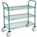 Nexel®, 3 Shelf, Utility Cart, Poly-Green,36"W x 18"D x 39"H, Poly Casters,4 Swivel