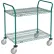 Nexel®, 2 Shelf, Utility Cart, Poly-Green,36"W x 24"D x 39"H, Poly Casters,4 Swivel