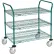 Nexel®, 3 Shelf, Utility Cart, Poly-Green,36"W x 24"D x 39"H, Poly Casters,4 Swivel, 2 Brake