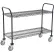 Nexel®, 2 Shelf, Utility Cart, Black Epoxy, 54"W x 14"D x 39"H, Poly Casters, 4 Swivel, 2 Brake