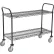 Nexel®, 2 Shelf, Utility Cart, Black Epoxy, 72"W x 18"D x 39"H, Poly Casters, 4 Swivel