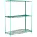 Nexel® 3 Shelf, Poly-Green® Wire Shelving Unit, Starter, 24"W x 18"D x 54"H