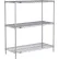 Nexel® 3 Shelf, Nexelate® Silver Epoxy Wire Shelving Unit, Starter, 24"W x 21"D x 54"H