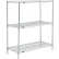 Nexel® 3 Shelf, Poly-Z-Brite® Wire Shelving Unit, Starter, 24"W x 14"D x 54"H
