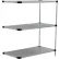 Nexel® 3 Shelf, Stainless Steel Solid Shelving Unit, Add On, 36"W x 18"D x 54"H