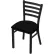 Holland Bar Stool 400 Jackie Dining Chair, Vinyl Seat, Black Wrinkle Finish