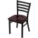 Holland Bar Stool 400 Jackie Dining Chair, Dark Cherry Maple Seat, Black Wrinkle Finish