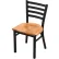 Holland Bar Stool 400 Jackie Dining Chair, Medium Maple Seat, Black Wrinkle Finish
