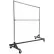 Global Industrial™ Rolling Z-Rack Garment Storage Rack, Middle Bar,63"L x 24"W x 68"H,Black Base