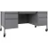 Interion® Mobile Teacher's Desk, 5 Drawers, 60"W x 30"D, White Top w/ Platinum Frame