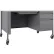 Interion® Mobile Teacher's Desk, 3 Drawers, 48"W x 30"D, White Top w/ Platinum Frame