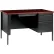 Interion® Steel Desk, Single Right Pedestal, 3 Drawers, 48"W x 30"D, Mahogany