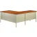 Interion® Steel Desk, L Shape w/ Left Return, 72"W x 66"D, Oak Top w/ Putty Frame