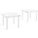 Global Industrial™ 18-1/2" Square Resin Side Table, White, 2/Pack - Pkg Qty 2