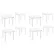 Global Industrial™ 18-1/2" Square Stackable Resin Side Table, White, 8/Pack