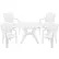 Global Industrial™ 45" Round Resin Table Set w/ 4 Resin Chairs, White