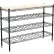 Nexel® 4 Shelf, Black Epoxy Wine Shelving Unit, Hardwood Top, Starter, 36"W x 14"D x 34"H