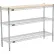 Nexel® 3 Shelf, Chrome Wire Shelving Unit, Hardwood Top, Starter, 24"W x 14"D x 34"H