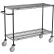 Nexel®, 2 Shelf Push Cart, Black Epoxy, 36"L x 24"W x 40"H, Poly Casters, 4 Swivel