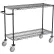 Nexel®, 2 Shelf Push Cart, Black Epoxy, 30"L x 18"W x 40"H, Poly Casters, 4 Swivel, 2 Brake