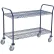 Nexel®, Utility Cart, 2 Shelf, Nexelon®, 30"W x 24"D x 39"H, Poly Casters,4 Swivel,2 Brake