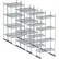 Nexel® High Density Floor Track Shelving, 6 Unit, Stainless Steel, 36"W x 18"D x 76"H, 12' Length