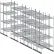 Nexel® High Density Floor Track Shelving, 9 Unit, Stainless Steel, 36"W x 18"D x 76"H, 17' Length