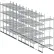 Nexel® High Density Floor Track Shelving, 10 Unit, Stainless Steel, 36"W x 18"D x 76"H, 18' Length